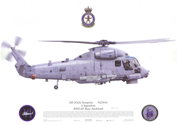 RNZAF 6 Squadron Seasprite A3 Print